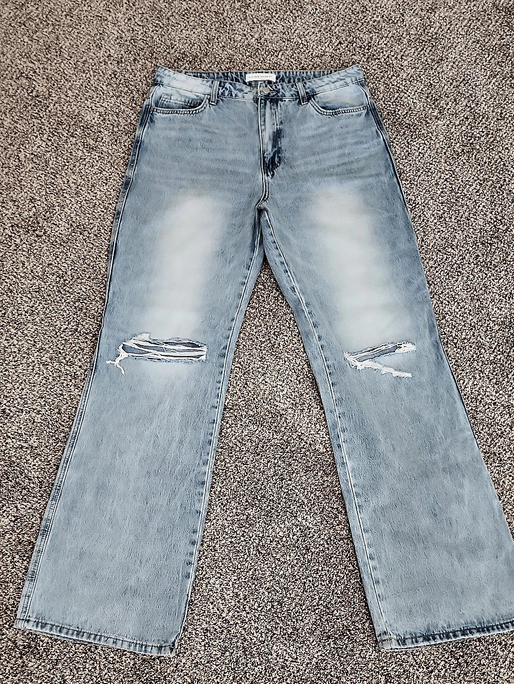 Flying Monkey Wide Leg Distressed Jeans, size 31L